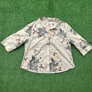 Chico's Tropic Floral Button-Up Blouse